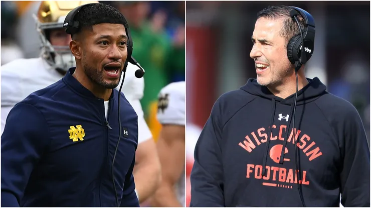 Marcus Freeman (L) Luke Fickell (R).