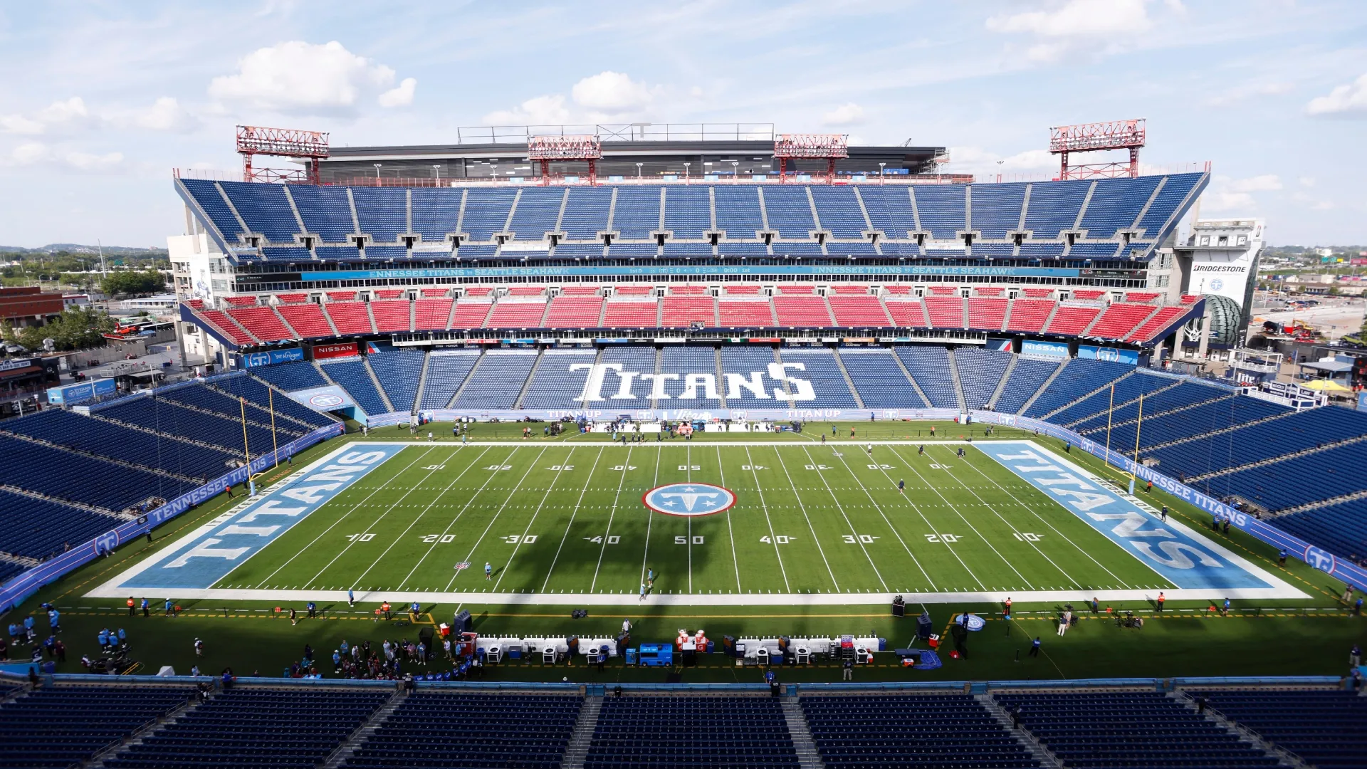 A general view of Nissan Stadium