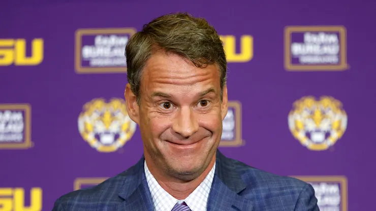 Lane Kiffin head coach of the LSU Tigers at Tiger Stadium.
