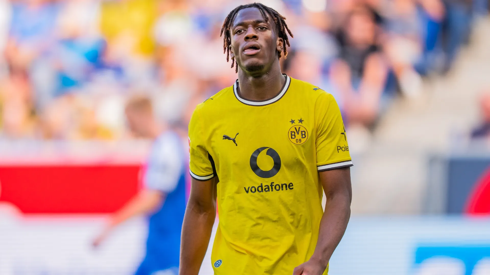 Joane Gadou of team Borussia Dortmund during the Bundesliga 2026/27 match (Source: Sona Maleterova/Getty Images)