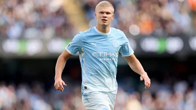 Erling Haaland of Manchester City during the Premier League 2026/27 match (Source: Carl Recine/Getty Images)