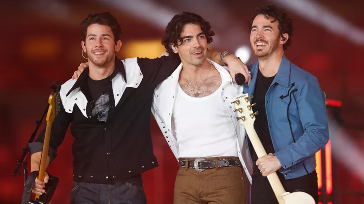 The Jonas Brothers perform during half time in the game between the Giants and the Cowboys in 2022