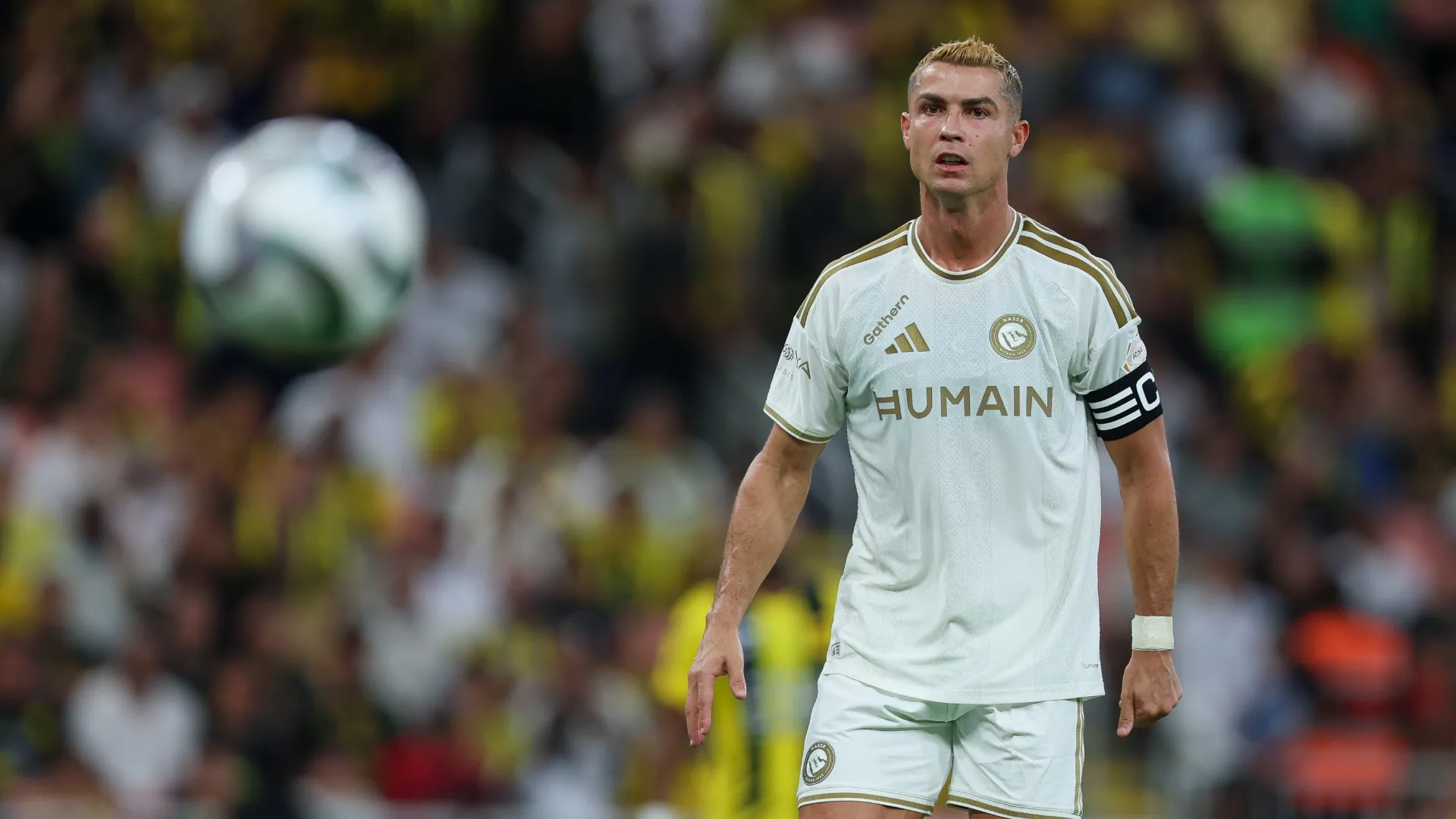 Cristiano Ronaldo of Al Nassr during the Saudi pro league match (Source: Yasser Bakhsh/Getty Images)