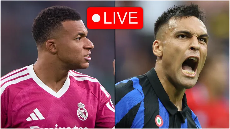 Kylian Mbappe of Real Madrid and Lautaro Martinez of Inter Milan.