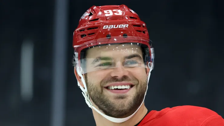 Alex DeBrincat #93 of the Detroit Red Wings at City National Arena.