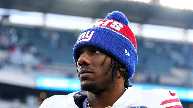 Malik Nabers #1 of the New York Giants.