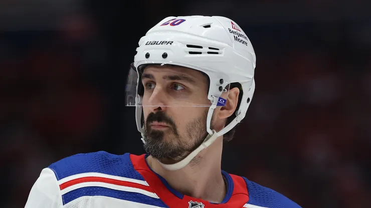 Chris Kreider playing for the New York Rangers.