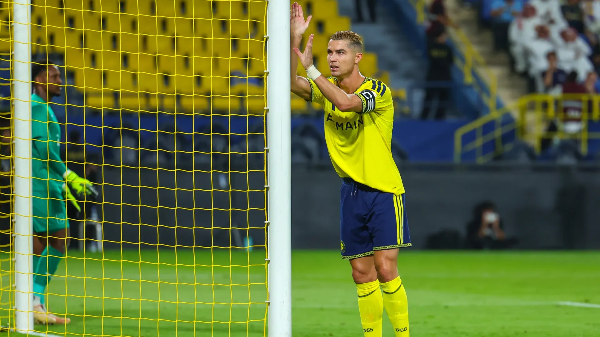 Cristiano Ronaldo of Al Nassr during the Saudi Pro League game (Source: Abdullah Ahmed/Getty Images)