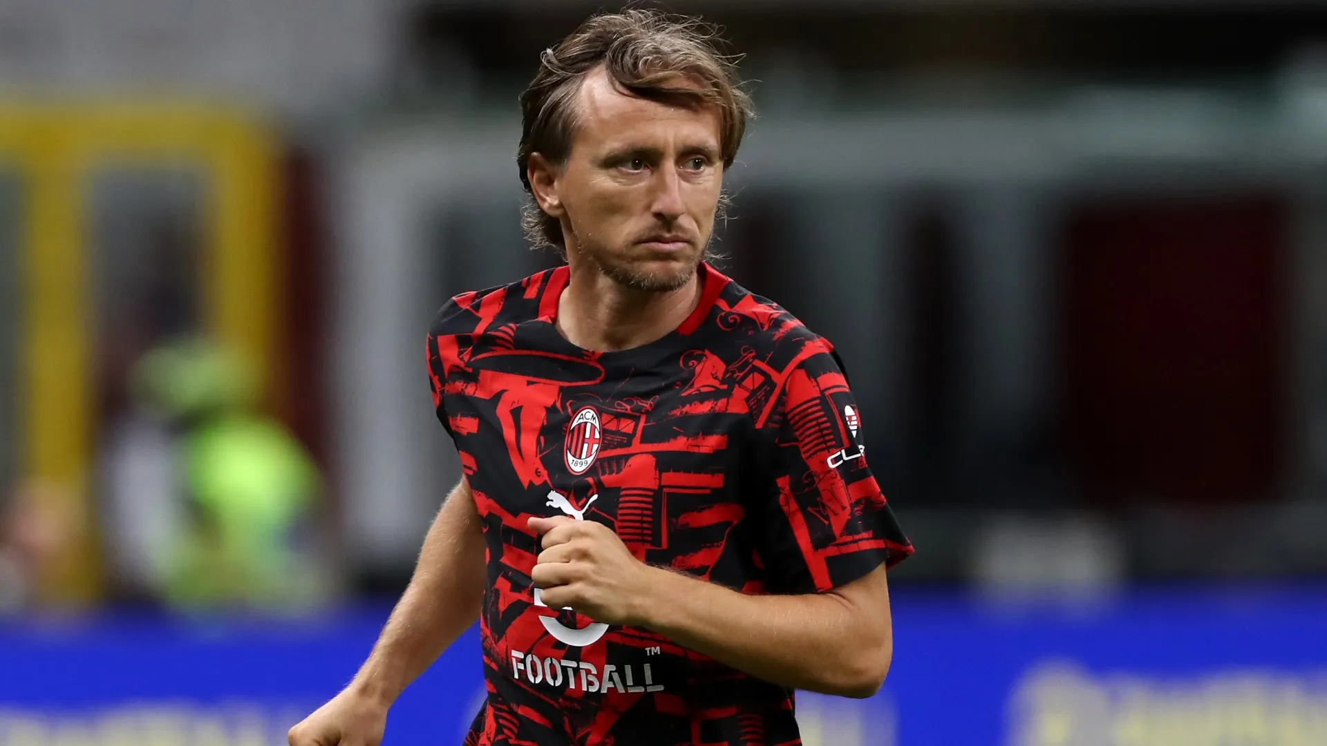 Luka Modric of Milan during the warm up before the Serie A match (Source: Marco Luzzani/Getty Images)