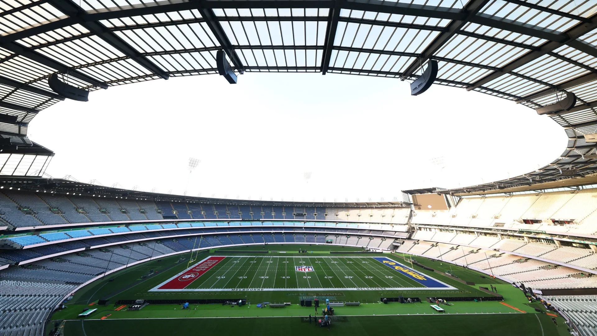 The MCG is set up for it's first ever NFL match