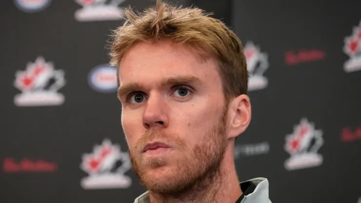 Connor McDavid during Hockey Canada's 2025 National Teams Orientation Camp.