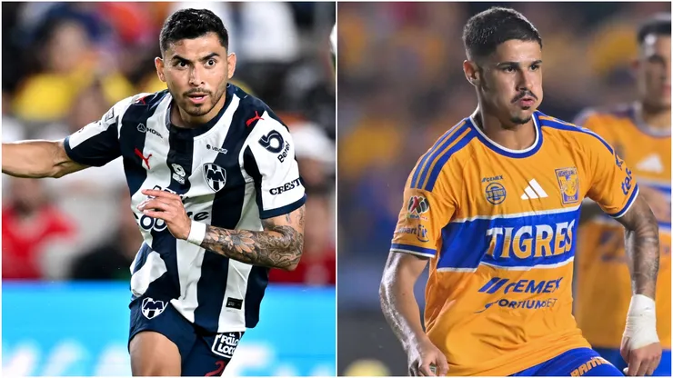 Orbelin Pineda of Monterrey and Romulo Zanre of Tigres