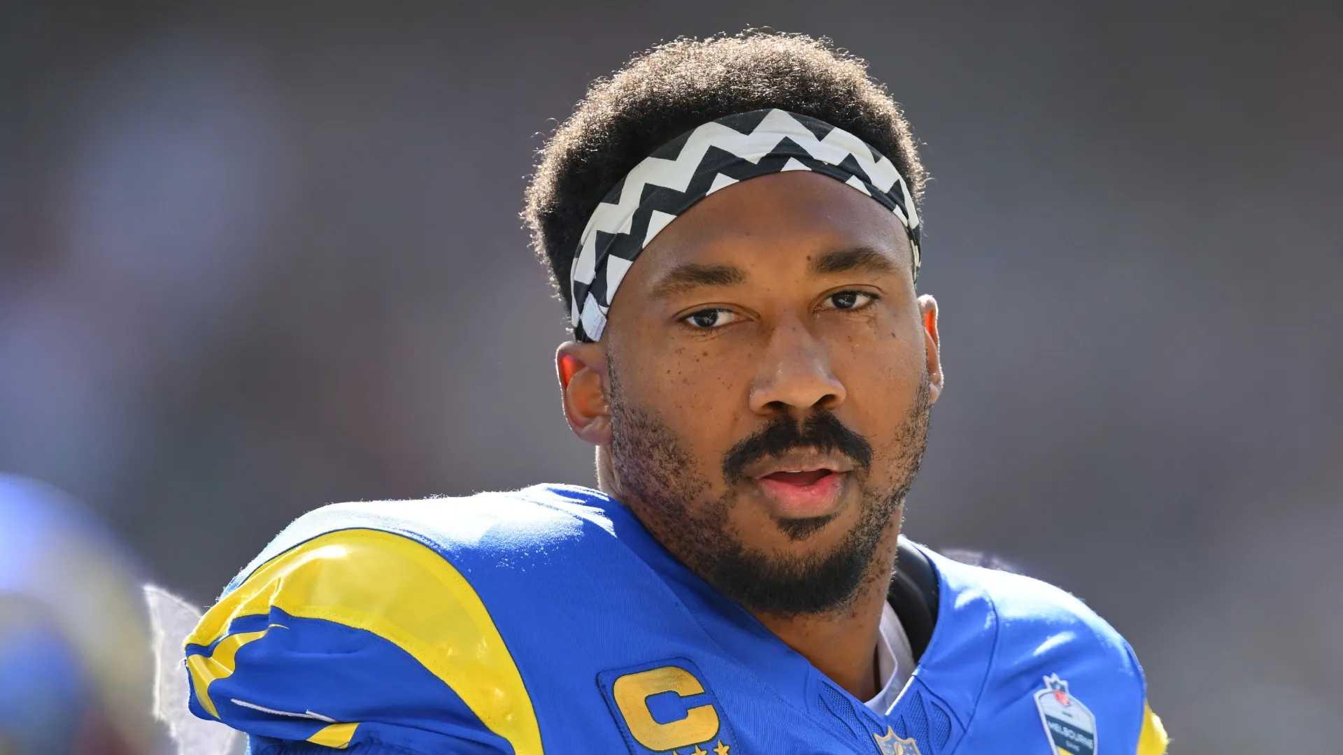Myles Garrett #95 of the Los Angeles Rams