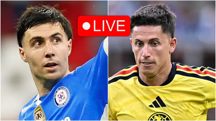 Jose Paradela of Cruz Azul and Brian Rodriguez of Club America.