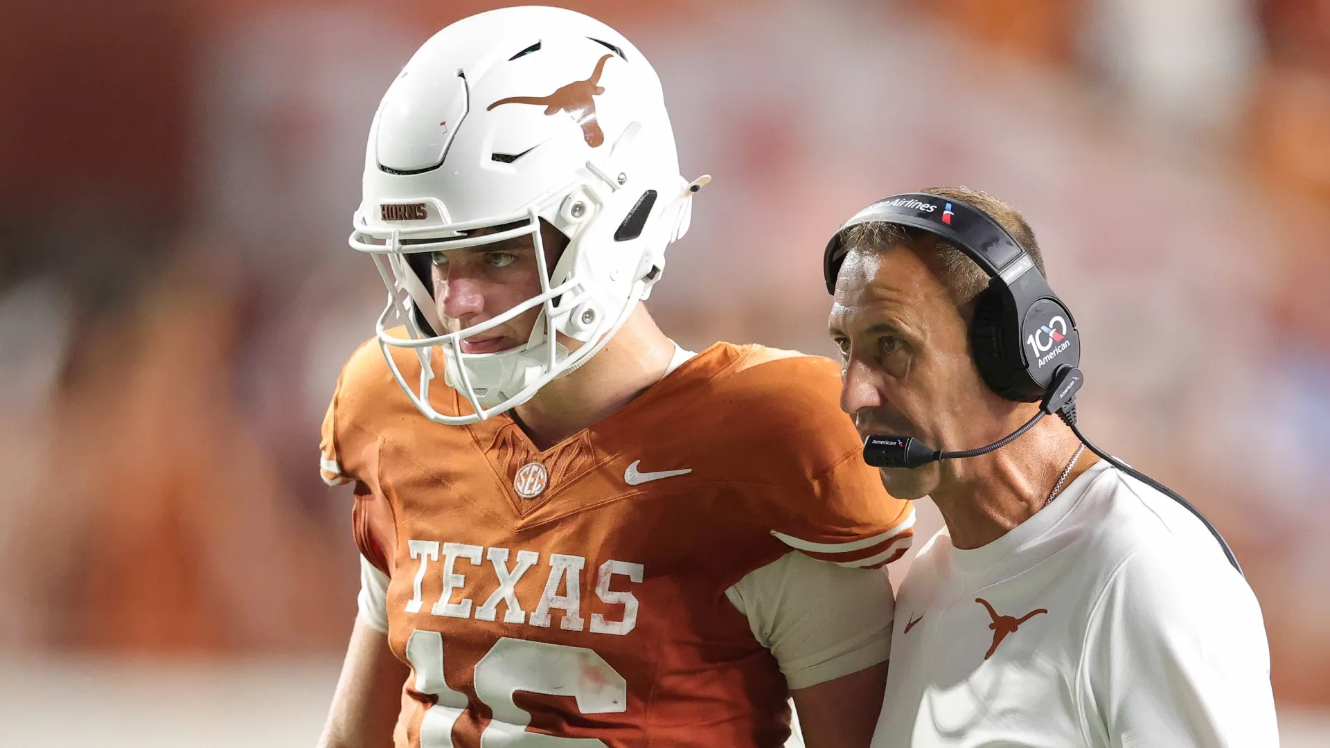 Arch Manning with Steve Sarkisian