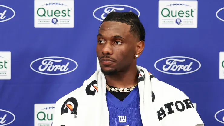 Malik Nabers #1 of the New York Giants.