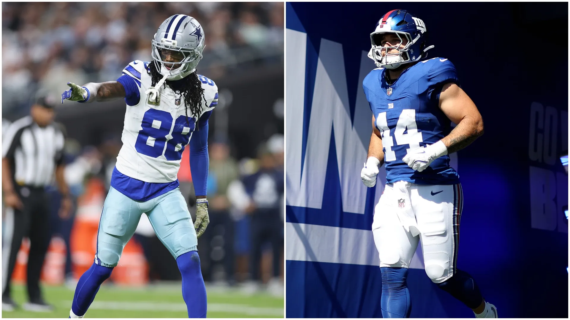Cowboys vs Giants uniforms for Week 1
