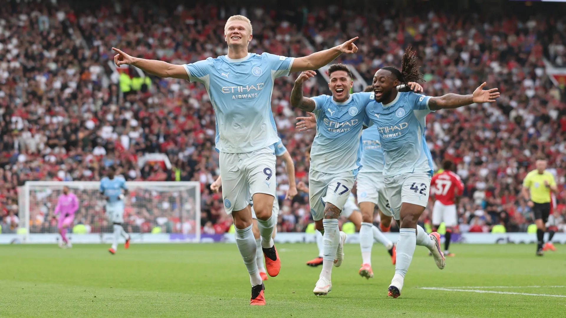 Erling Haaland of Manchester City during the Premier League 2026/27 match (Source: Michael Regan/Getty Images)