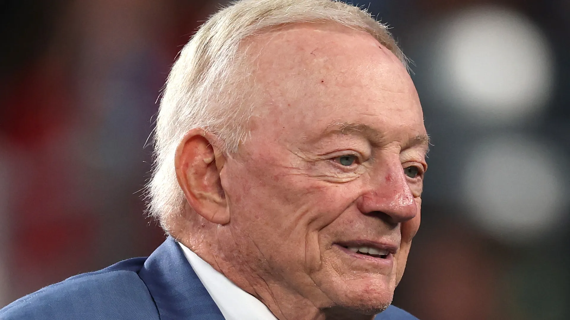 Owner of the Dallas Cowboys, Jerry Jones, looks on prior to the game against the New York Giants at MetLife Stadium on September 13, 2026 in East Rutherford, New Jersey.