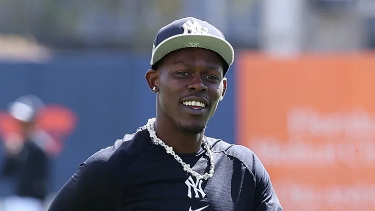 Jazz Chisholm Jr. at George M. Steinbrenner Field in Tampa, Florida.