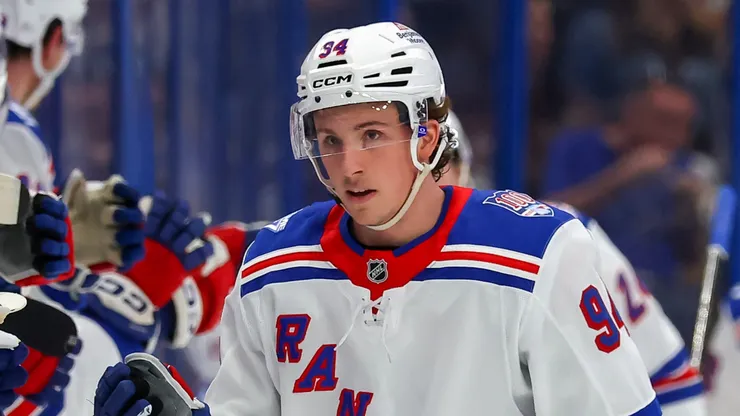 Gabe Perreault #94 of the New York Rangers.