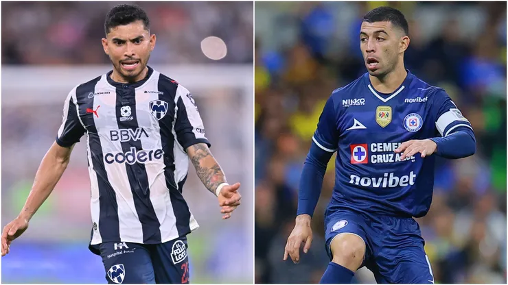 Orbelin Pineda of Monterrey and Erik Lira of Cruz Azul