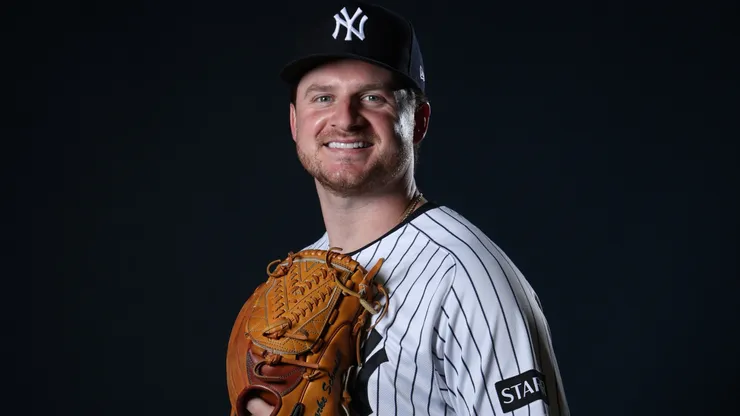 Clarke Schmidt #36 of the New York Yankees poses for a photo.