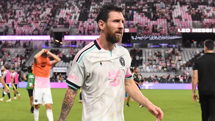 Lionel Messi #10 of Inter Miami CF reacts.