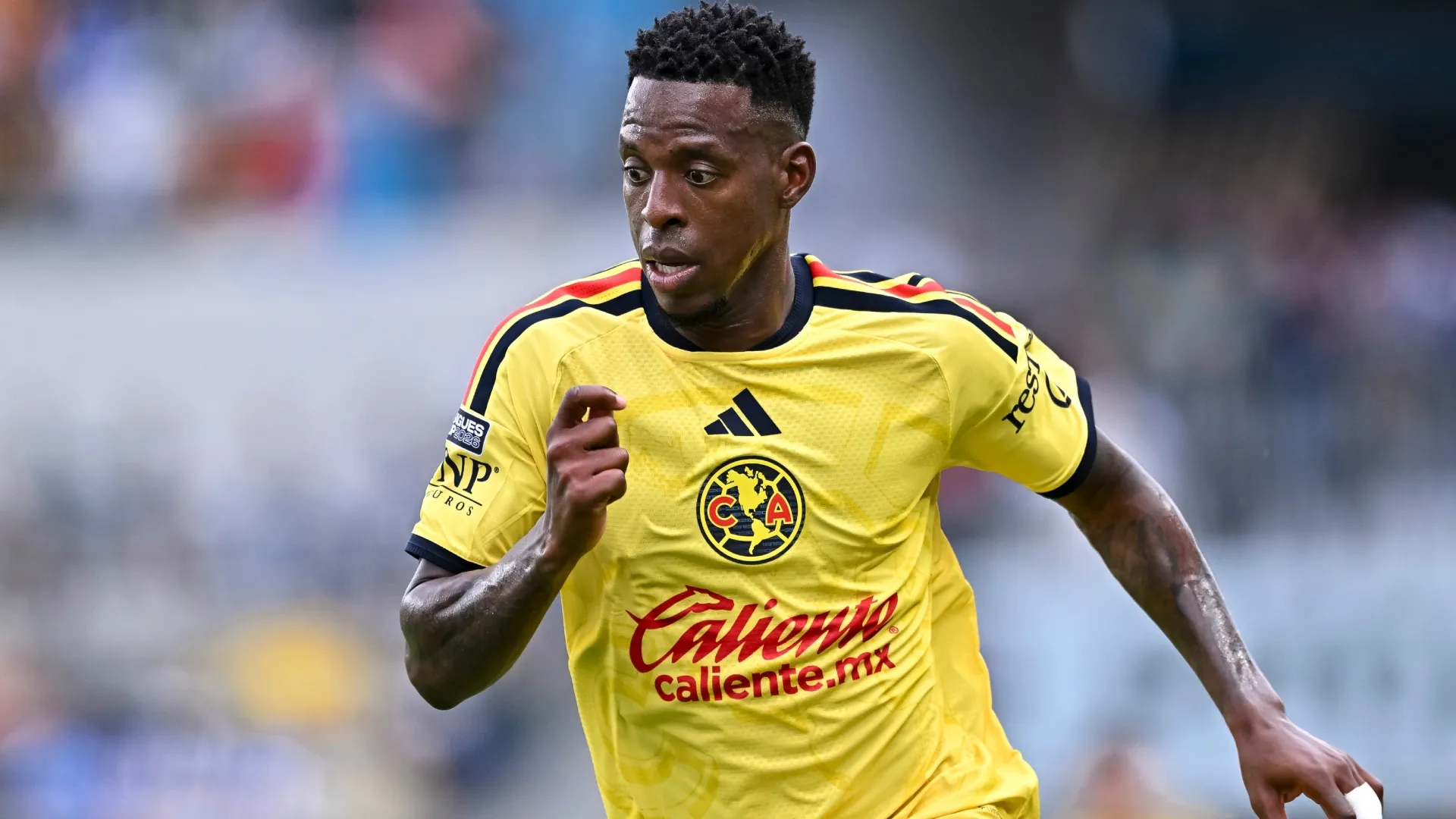 Cristian Borja #26 of Club America during the Leagues Cup Third Place match (Source: Maria Lysaker/Getty Images)