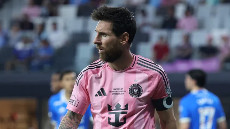 Lionel Messi #10 of Inter Miami CF against Cruz Azul at Nu Stadium.