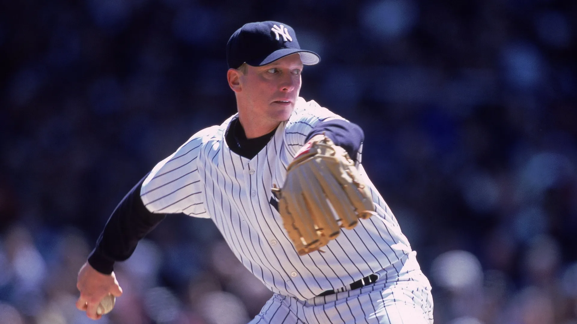 David Cone #36 of the New York Yankees.
