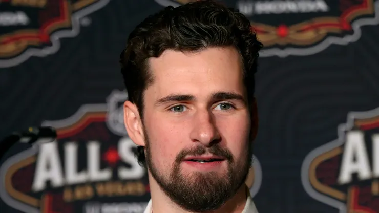 Dylan Larkin #71 of the Detroit Red Wings.