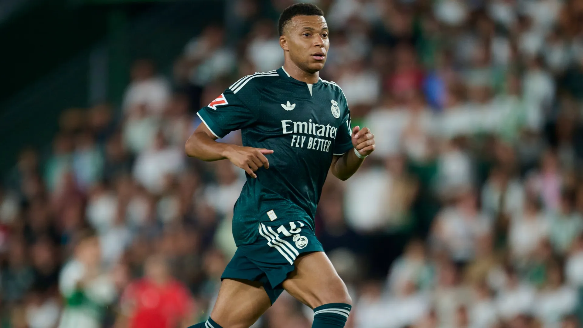 Kylian Mbappe of Real Madrid CF during the LaLiga EA Sports 2026/27 match (Source: Francisco Macia/Getty Images)
