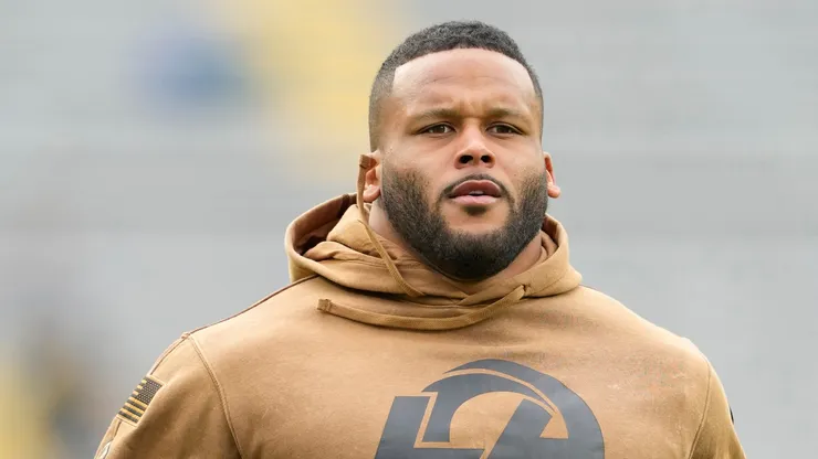 Aaron Donald #99 of the Los Angeles Rams