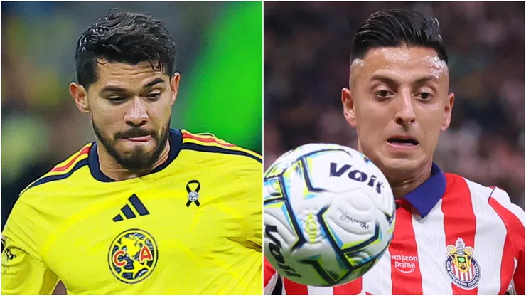 Henry Martin of Club America and Roberto Alvarado of Chivas.
