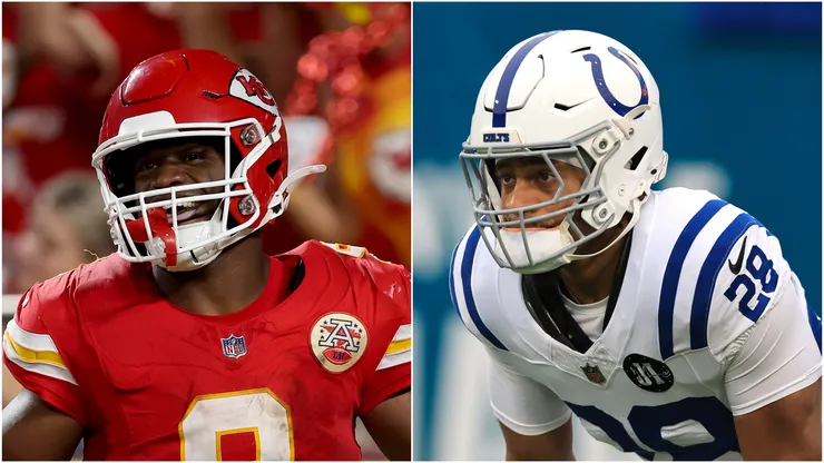 Kenneth Walker III (left) of the Chiefs and Jonathan Taylor (right) of the Colts.