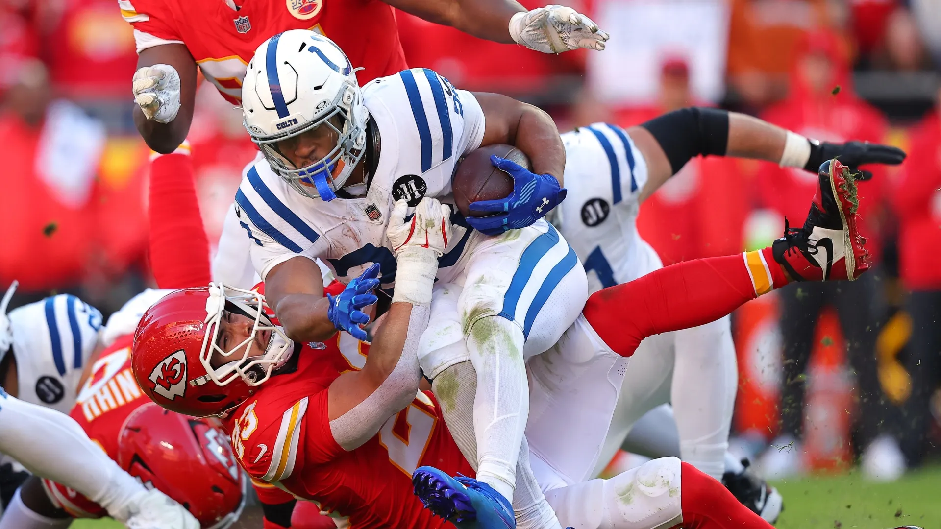 Jonathan Taylor playing the Chiefs in 2025.