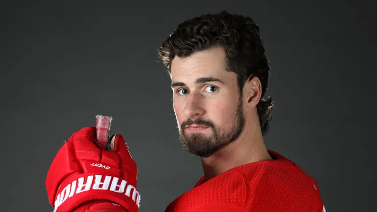 Dylan Larkin #71 of the Detroit Red Wings.