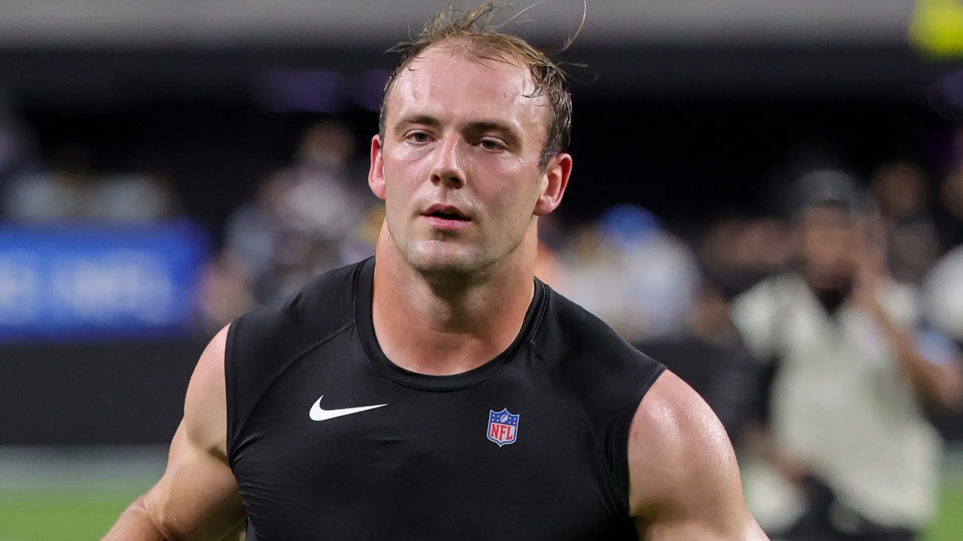 Brock Bowers #89 of the Las Vegas Raiders