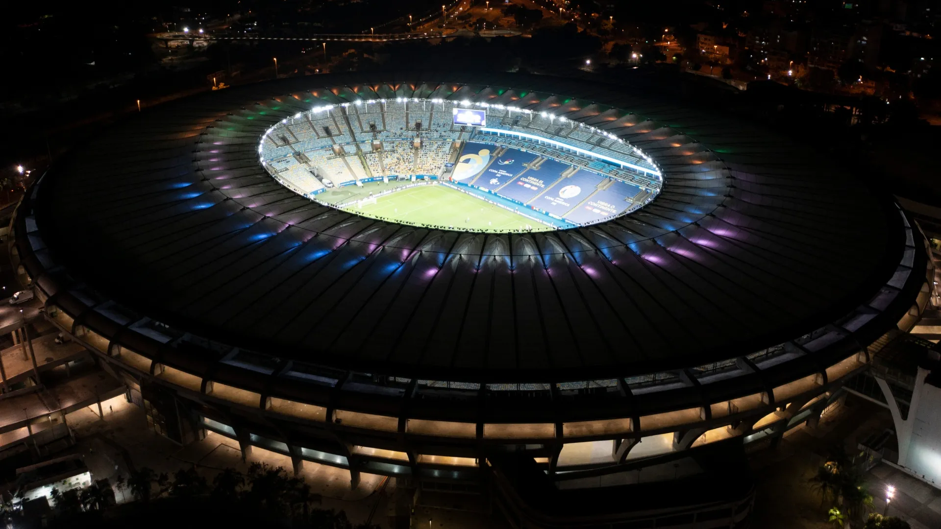 Aerial view of Maracana Stadium after the Copa America Brazil 2021 Final (Source: Sergio Alves/Getty Images)