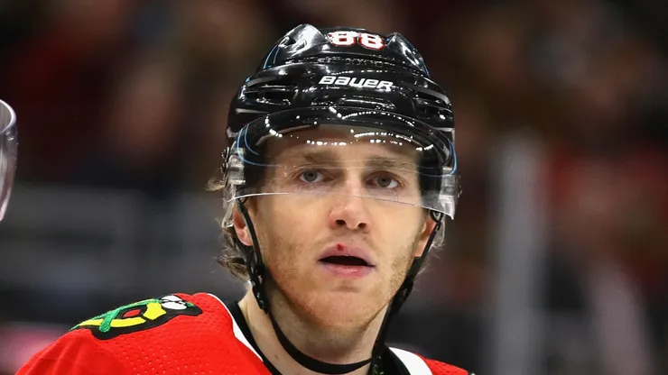 Patrick Kane at the United Center in Chicago, Illinois.