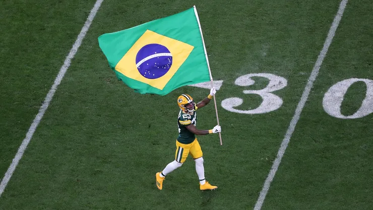 Jaire Alexander #23 of the Green Bay Packers at Arena Corinthians in Sao Paulo
