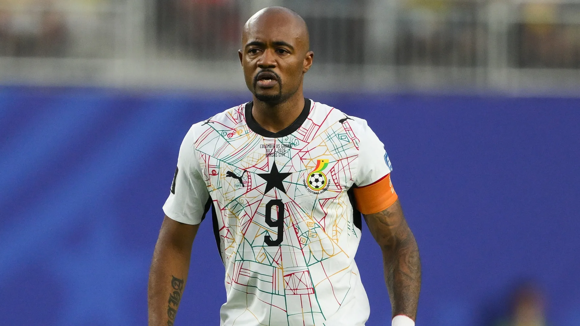 Jordan Ayew #9 of Ghana during the FIFA World Cup 2026 Round Of 32 match (Source: David Ramos/Getty Images)
