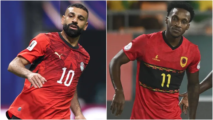 Mohamed Salah #10 of Egypt and Gelson Dala #10 of Angola