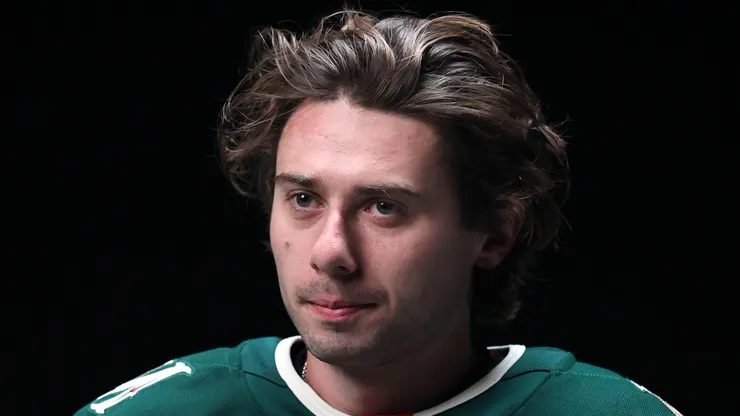 Quinn Hughes #43 of the Minnesota Wild.