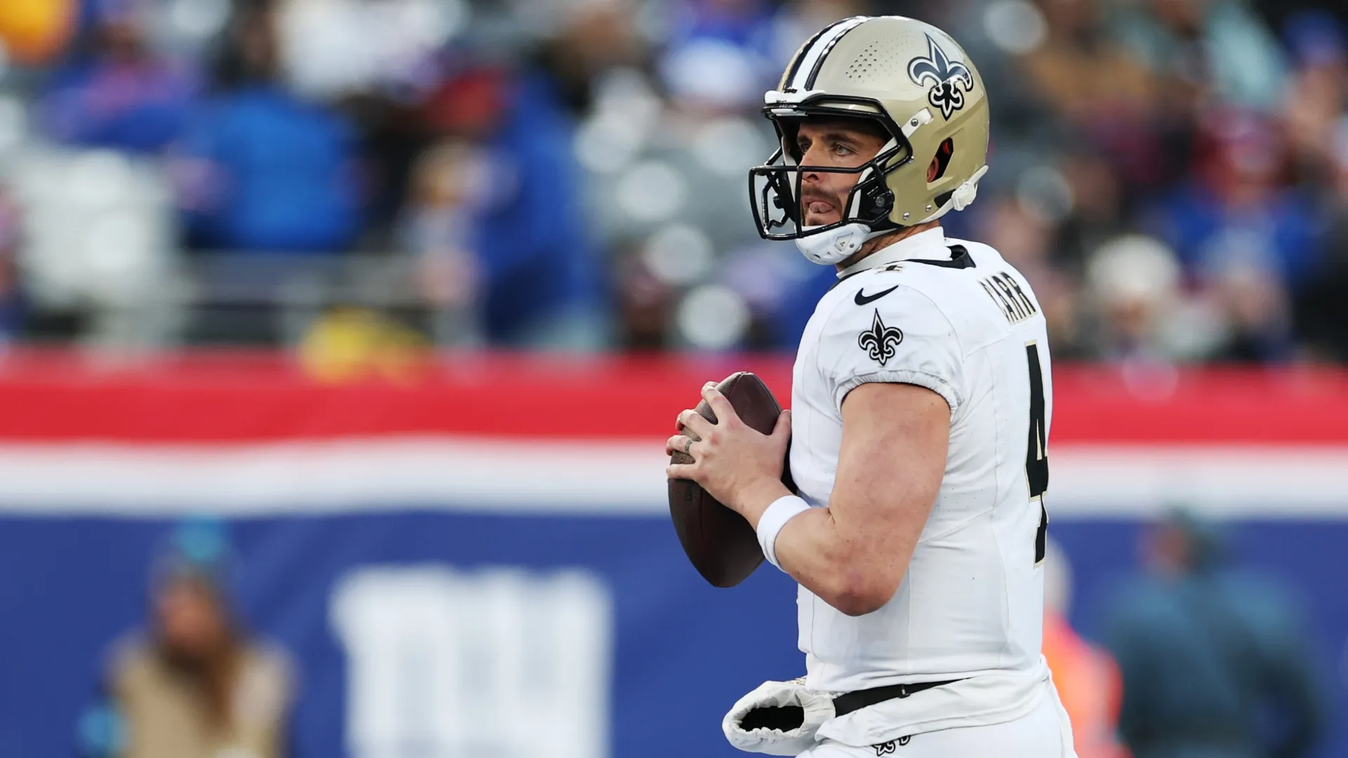 Derek Carr while playing for the New Orleans Saints