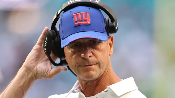 John Harbaugh during a Giants game.