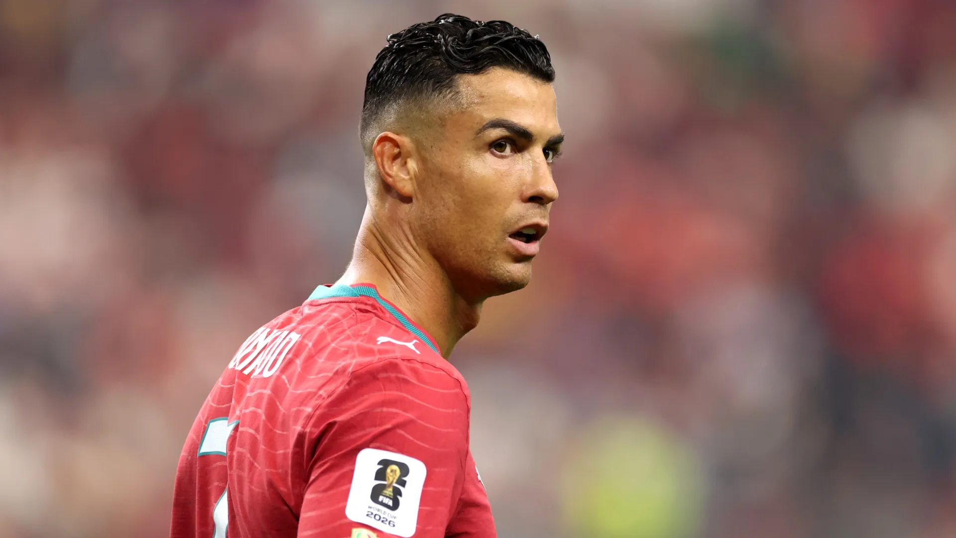 Cristiano Ronaldo looks on