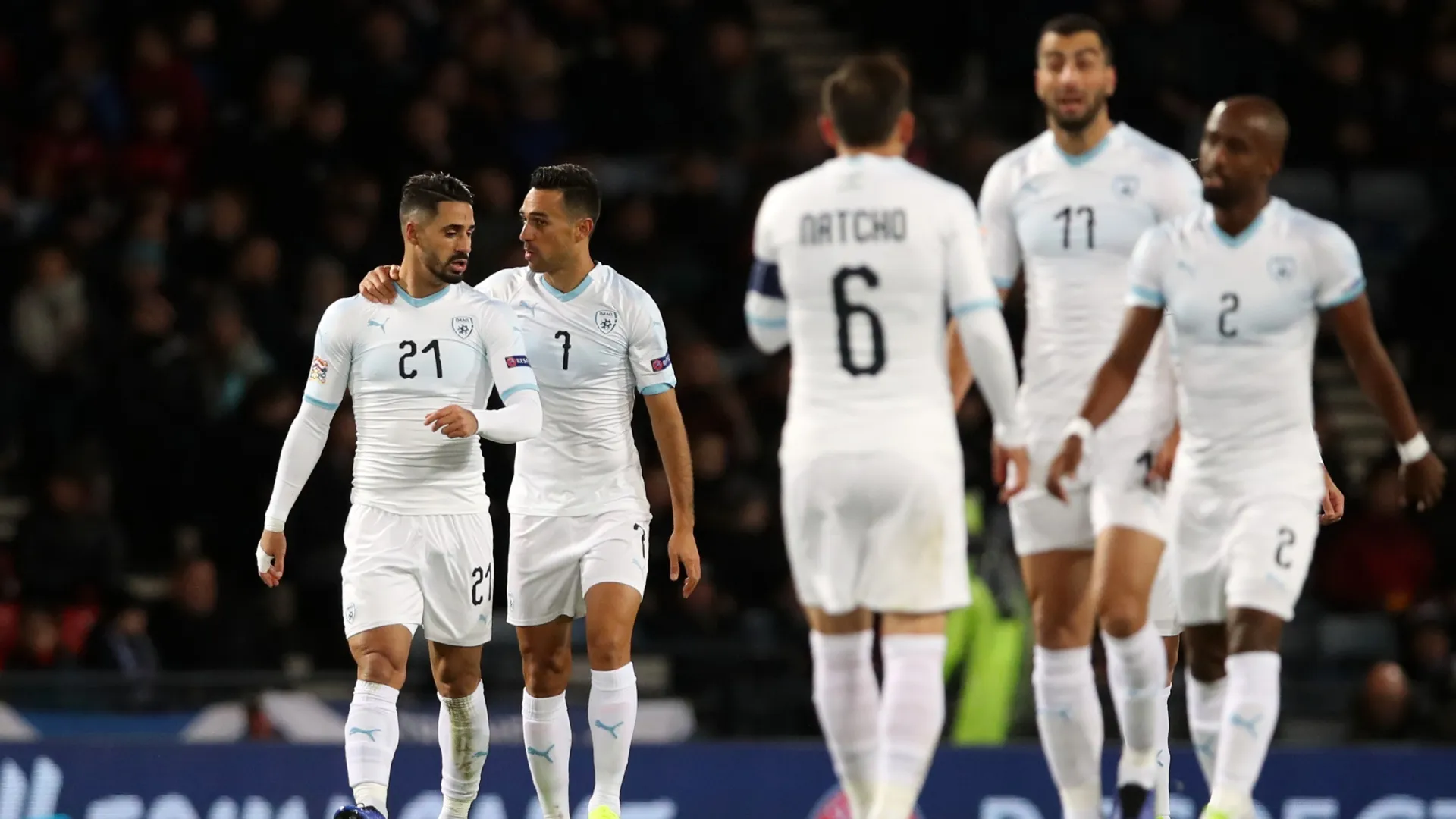 Beram Kayal and Eran Zahavi of Israel during the UEFA Nations League C group one match (Source: Ian MacNicol/Getty Images)