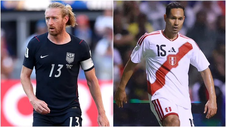 Tim Ream #13 of the United States and Renzo Garces #15 of Peru